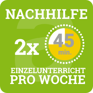 2 x 45 Minuten Einzelunterricht pro Woche