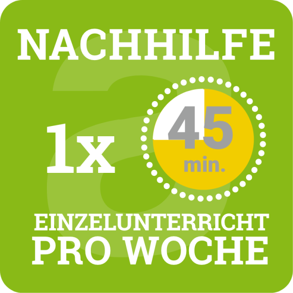1 x 45 Minuten Einzelunterricht pro Woche